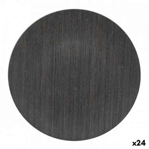 Bigbuy Home Мелкая тарелка   PVC Деревянный Темно Ø 33 cm (24 штук) image 1