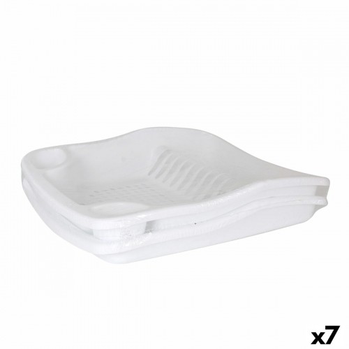 Draining Rack for Kitchen Sink Dem Bloom Plastic White 48 x 40 x 11,5 cm (7 Units) image 1