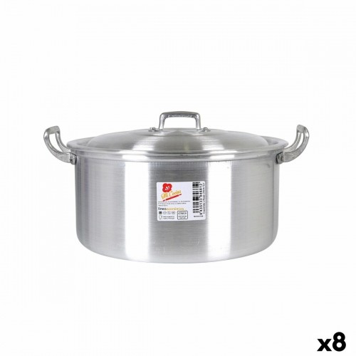 Bigbuy Cooking Katls ar vāku Alumīnijs 31,3 x 26,5 x 13,5 cm (8 gb.) image 1