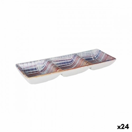 Snack tray La Mediterránea Boreal 3 Compartments 26 x 8,5 x 3,3 cm (24 Units) image 1