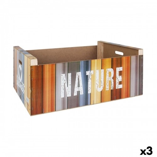 Контейнер для хранения Confortime Nature Деревянный Разноцветный 58 x 39 x 21 cm (3 штук) image 1