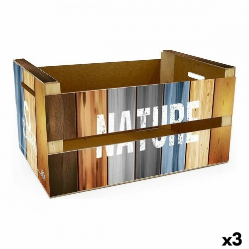 Storage Box Confortime Nature (3 Units) (44 x 24,5 x 23 cm) image 1