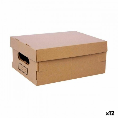 Storage Box with Lid Confortime Cardboard 30 x 22,5 x 12,5 cm (12 Units) image 1