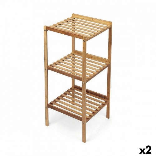 Shelves Confortime Natural Bamboo 35 x 35 x 76,2 cm (2 Units) image 1