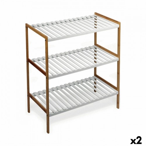 Shelves Confortime White Bamboo 70 x 35 x 76,2 cm (2 Units) image 1