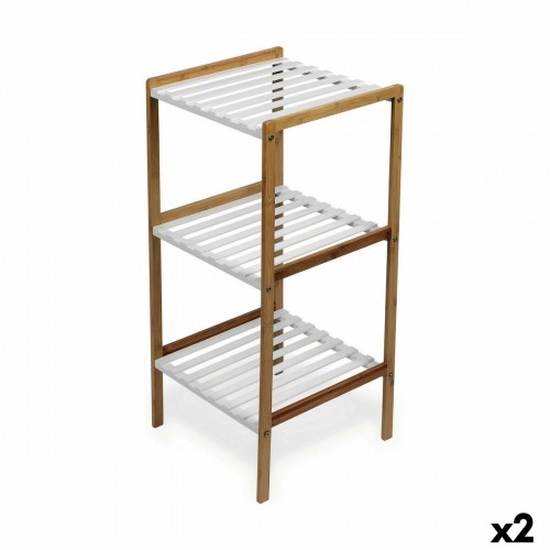 Shelves Confortime White Bamboo 35 x 35 x 76,2 cm (2 Units) image 1
