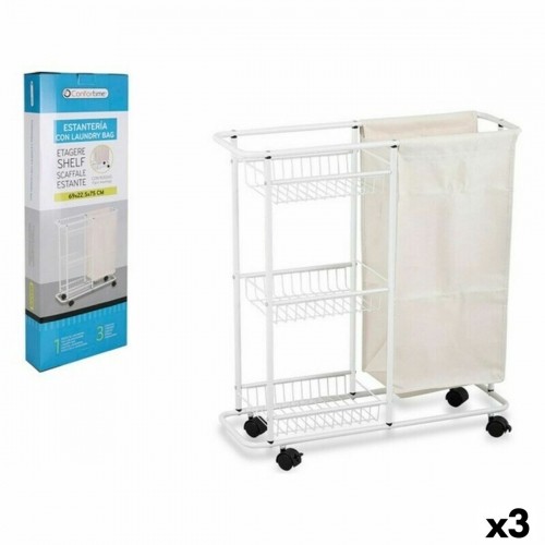 Bathroom Shelves Confortime Laundry Bag Metal 69 x 22,5 x 75 cm (3 Units) (69 x 22.5 x 75 cm) image 1