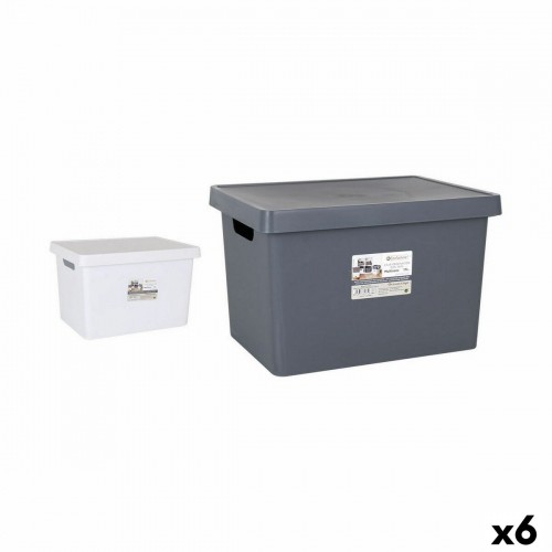 Storage Box with Lid Confortime 17 L With lid Rectangular (6 Units) image 1