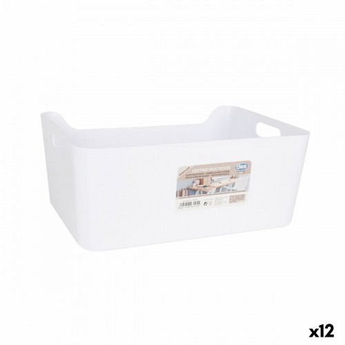 Multi-purpose basket Dem White 33 x 24 x 14,5 cm (12 Units) image 1
