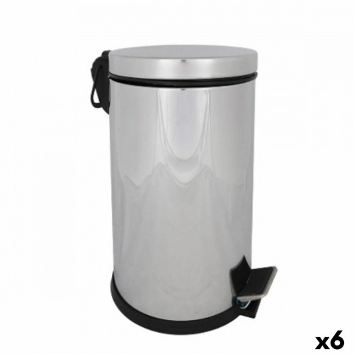 Waste bin Confortime Silver 8 L (6 Units) image 1