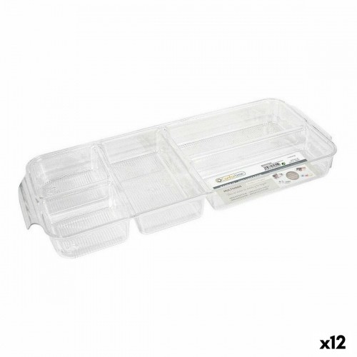 Tray with Compartments Confortime polystyrene 45 x 18 x 4,7 cm 12 Units (45 x 18 x 4,7 cm) image 1