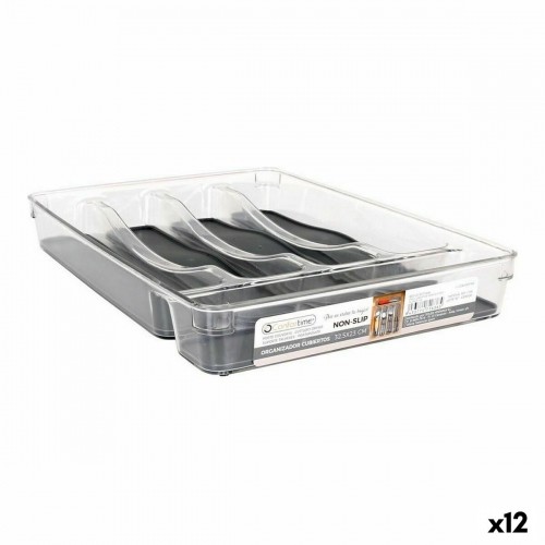 Cutlery Organiser Confortime Non Slip Pet 32,5 x 23 x 4,5 cm (12 Units) image 1