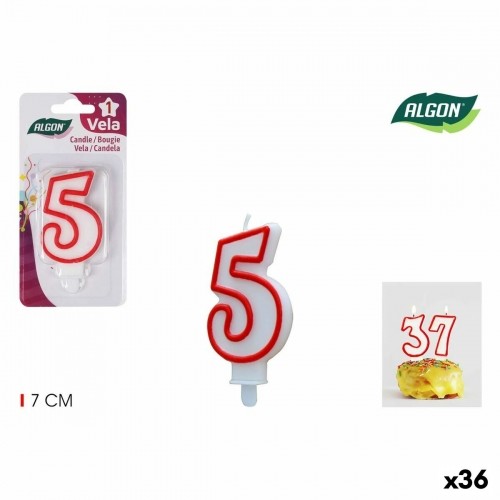 Candle Set Algon Red (36 Units) image 1