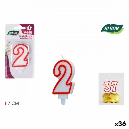 Candle Set Algon Red (36 Units) image 1