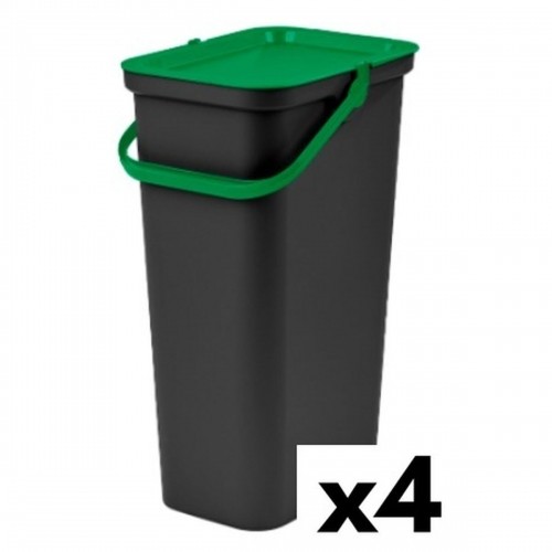 Мусорное ведро для сортировки Tontarelli Moda 38 L Зеленый (4 штук) image 1