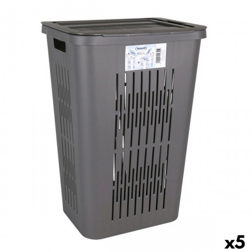 Laundry basket Inde Bella 60 L Graphite 40,5 x 33 x 59 cm (5 Units) image 1