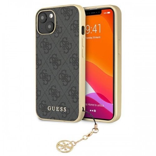 Guess GUHCP13MGF4GGR iPhone 13 6.1 &quot;gray | gray hardcase 4G Charms Collection image 1