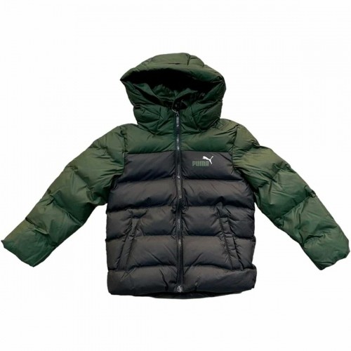 Children's Sports Jacket Puma Colourblock Poly Black/Green image 1
