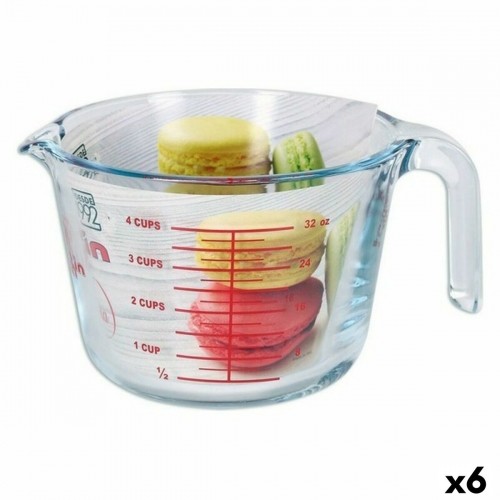 Measuring Jug Quttin 1 L Glass (6 Units) image 1