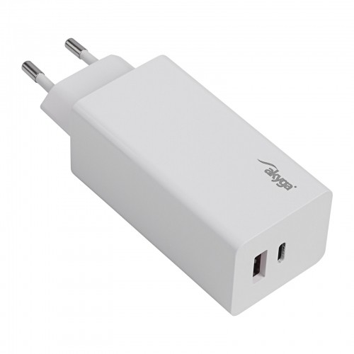 Akyga wall charger AK-CH-20 100W USB-C USB-A PD GaN 5-20V | 1.5-5A white image 1