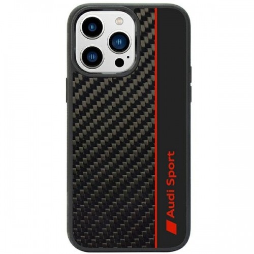 Audi Carbon Fiber Stripe iPhone 14 Pro Max 6.7" czarny|black hardcase AUS-TPUPCIP14PM-R8|D1-BK image 1