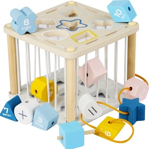 Kruzzel Sorter - wooden sensory cube 22885 (17249-0) image 1