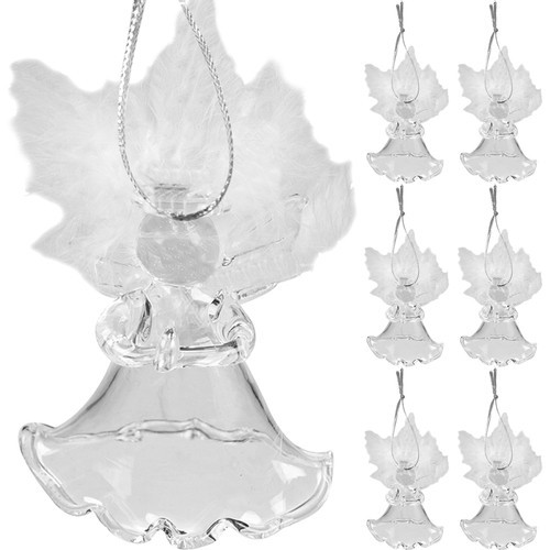 Transparent baubles - angels, 6 pcs. Ruhhy 22497 (17223-0) image 1