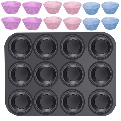Ruhhy Baking tray + 12 silicone molds (15609-0) image 1