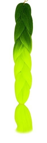 Iso Trade Synthetic hair ombre green / neon braids W10344 (14586-0) image 1