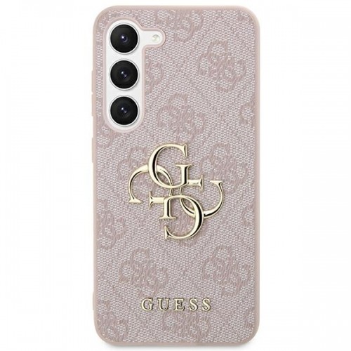 Guess GUHCS24S4GMGPI S24 S921 różowy|pink hardcase 4G Big Metal Logo image 1