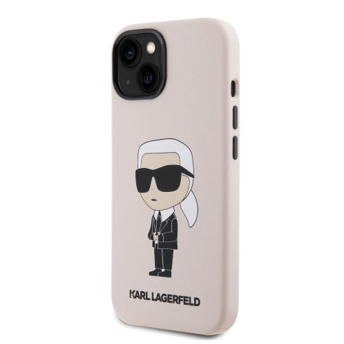 Karl Lagerfeld Liquid Silicone Ikonik NFT Case for iPhone 15 Pink image 1