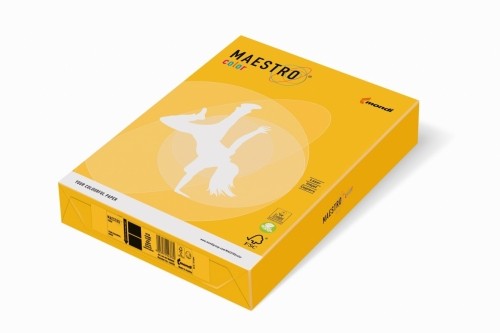 Krāsains papīrs IQ A4, 160g/㎡, 250 loksnes, SY40, Sun yellow image 1