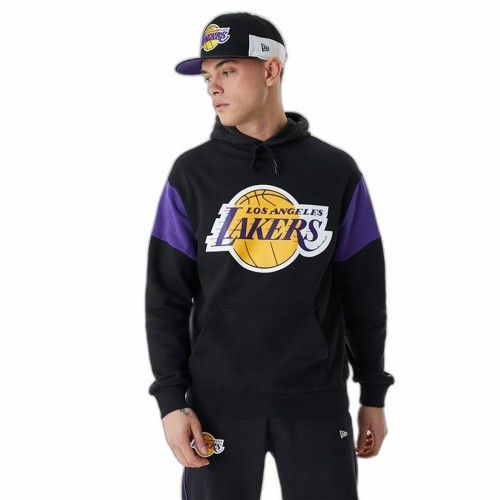 Unisex Sporta Krekls ar Kapuci New Era NBA Colour Insert LA Lakers Melns image 1