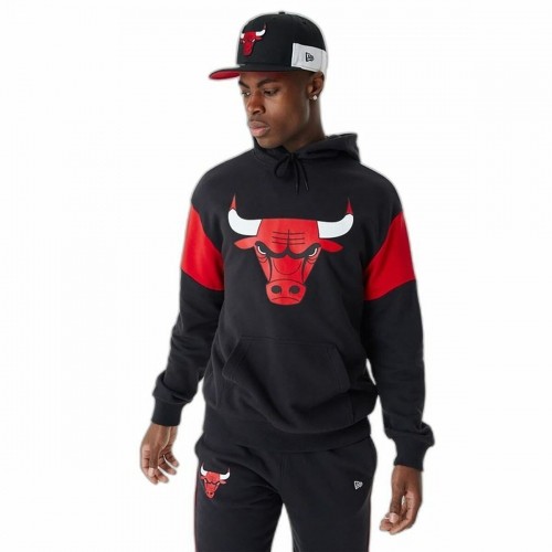 Unisex Sporta Krekls ar Kapuci New Era NBA Colour Insert Chicago Bulls Melns image 1