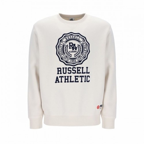 Men’s Sweatshirt without Hood Russell Athletic Ath Rose White image 1