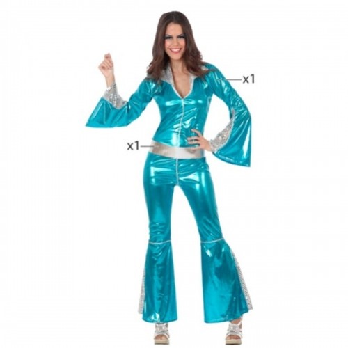 Bigbuy Carnival Маскарадные костюмы для взрослых Disco Синий image 1
