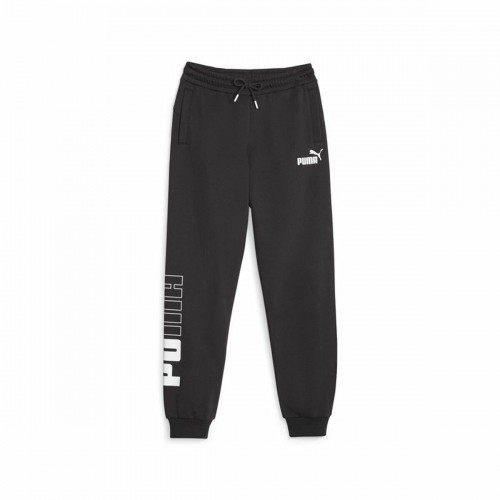 Children's Tracksuit Bottoms Puma Power Colorblock Black image 1