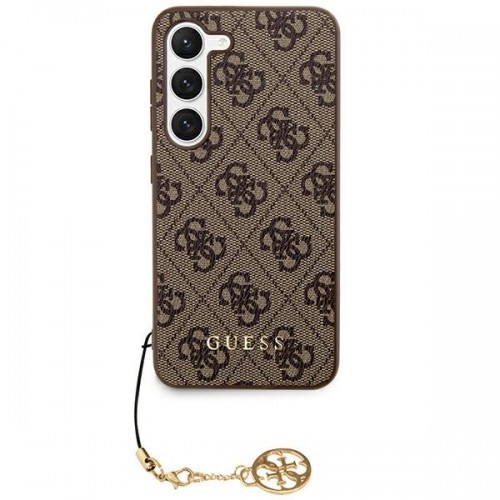 Guess GUHCS24MGF4GBR S24+ S926 brązowy|brown hardcase 4G Charms Collection image 1