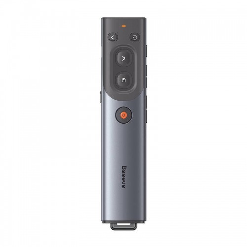 Baseus Orange Dot Multifunctional remote control for presentation, with a red laser pointer - gray image 1