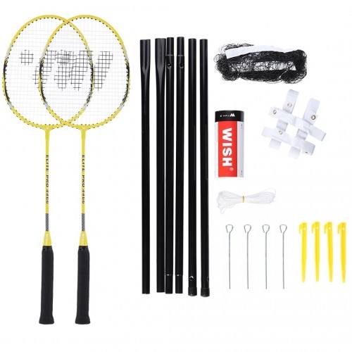 Wish Alumtec badminton racket set 2 rackets + 3 ailerons + net + lines image 1