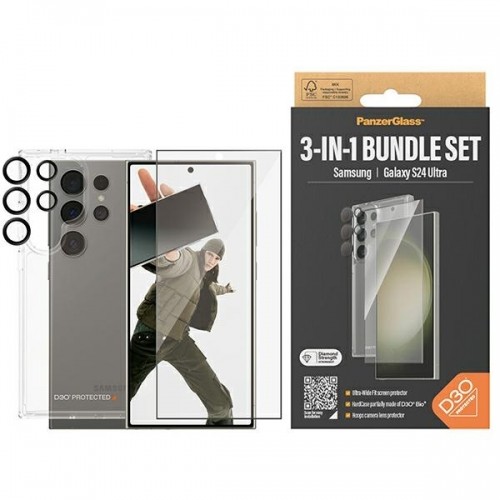 PanzerGlass Bundle 3in1 Sam S24 Ultra S928 Hardcase + Screen Protector + Camera Lens B1212+7352 image 1