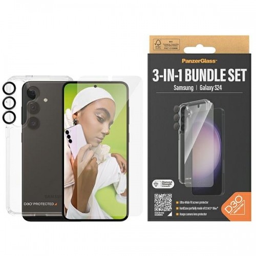 PanzerGlass Bundle 3in1 Sam S24 S921 Hardcase + Screen Protector + Camera Lens B1210+7350 image 1