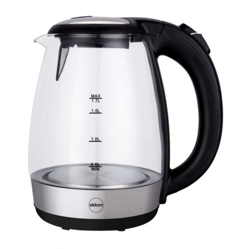 ELDOM Glass kettle LIMEA, 2200 W, capacity 1.7L, LED backlight image 1