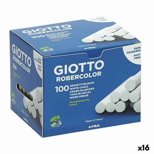 Chalks Giotto Robercolor White 16 Units image 1