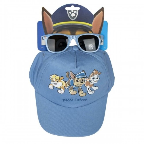 Set of cap and sunglasses The Paw Patrol 2 Pieces Blue (54 cm) image 1