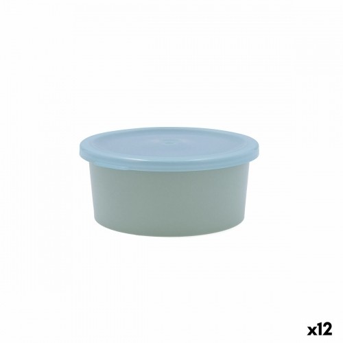 Round Lunch Box with Lid Quid Inspira 470 ml Blue Plastic (12 Units) image 1