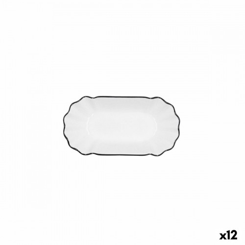 Uzkodu paplāte Quid Gastro Balts Melns Keramika 20,5 x 11 x 3,5 cm (12 gb.) image 1