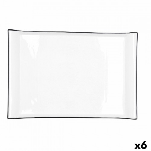 Snack tray Quid Gastro White Ceramic 36 x 25 cm (6 Units) image 1