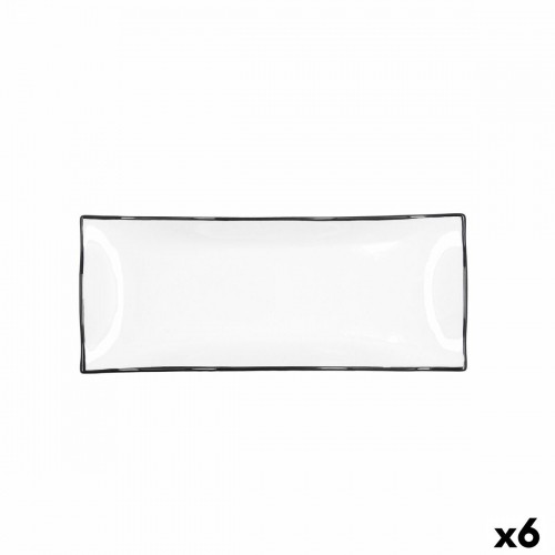 поднос для закусок Quid Gastro Белый Керамика 29,5 x 11 x 3 cm (6 штук) image 1