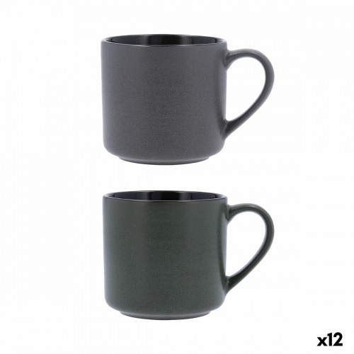 Cup Bidasoa Dark Moon XL Ceramic 540 ml (12 Units) image 1